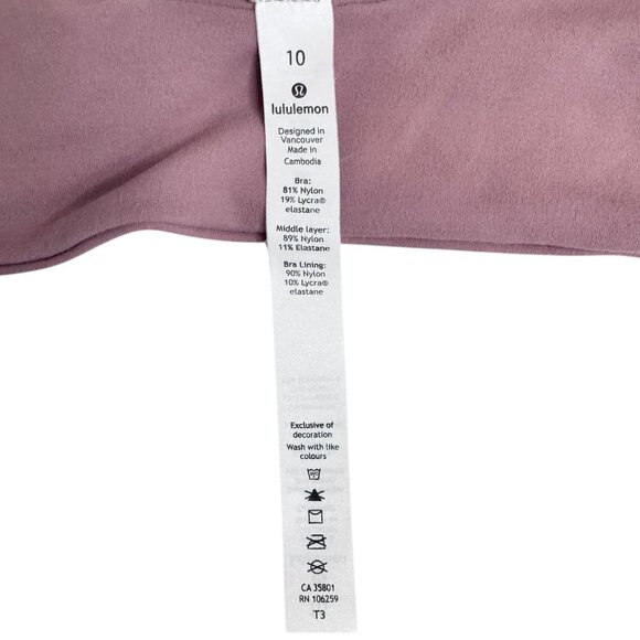 Lululemon Still Your Mind Bra Quicksand Size 10 - Picture 6 of 7